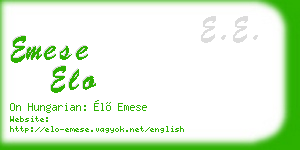 emese elo business card